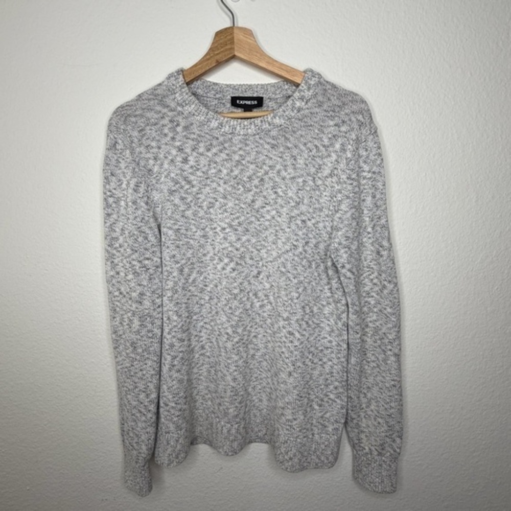 Express crew neck knit gray sweater